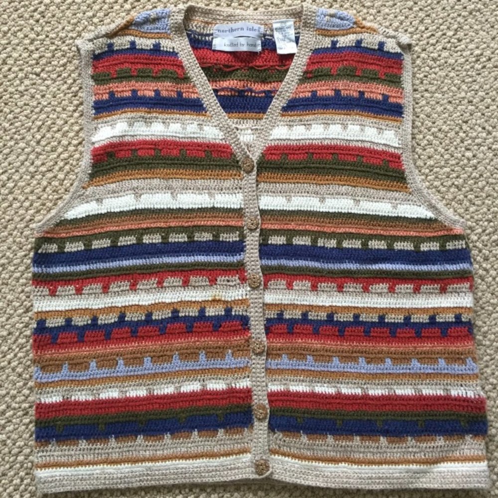 Northern Isles hand knitted vest